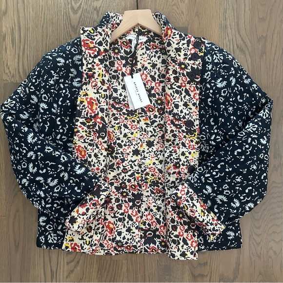 NWT Apiece Apart Reversible Quilted Short Jacket in Sevilla Floral Print Size 6 - Picture 6 of 8
